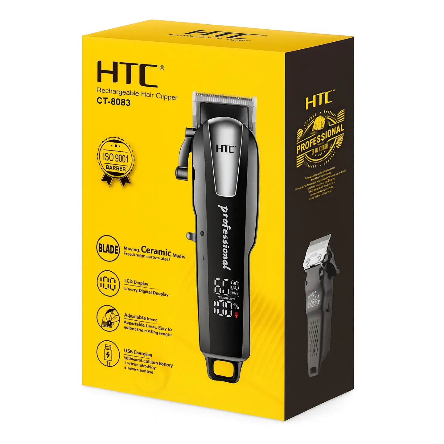 Cortadora De Pelo y Barba Inalámbrica HTC CT-8083 5