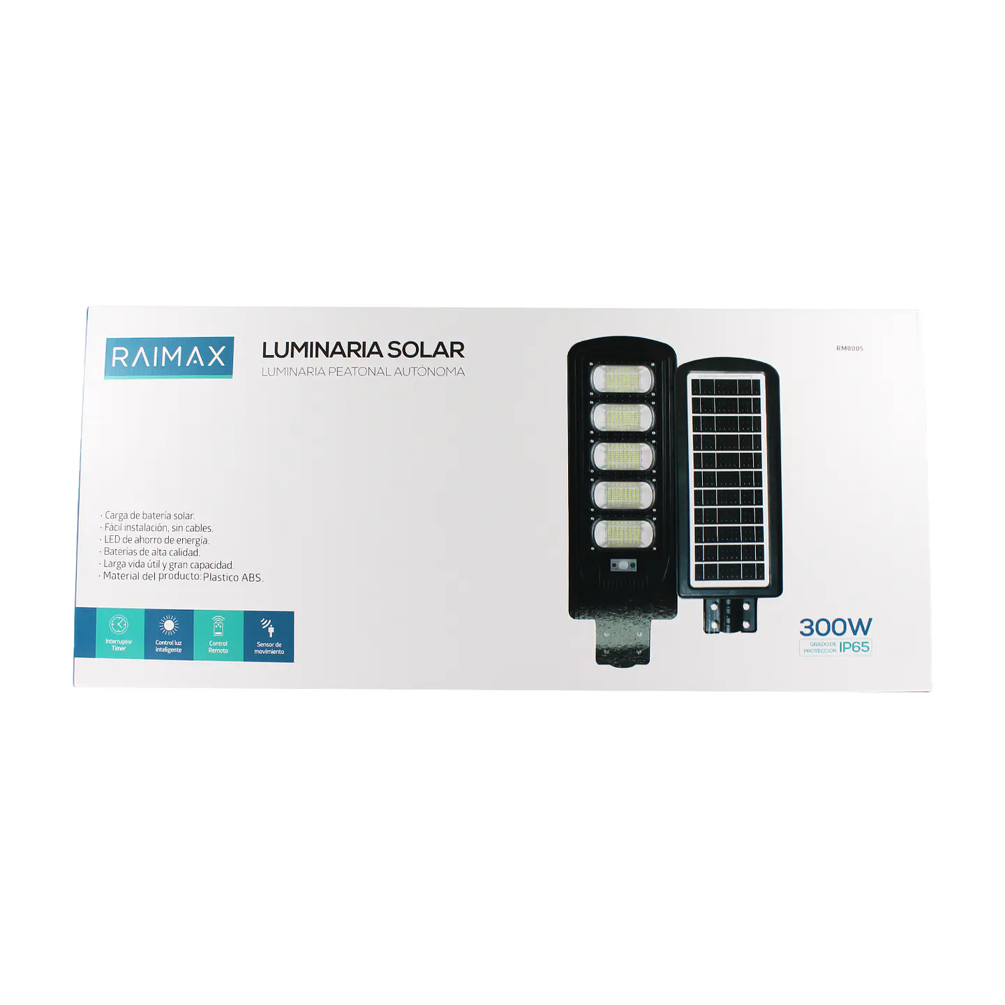 Foco Solar 300W LED IP65 con Sensor y Control RM0005 Raimax 3