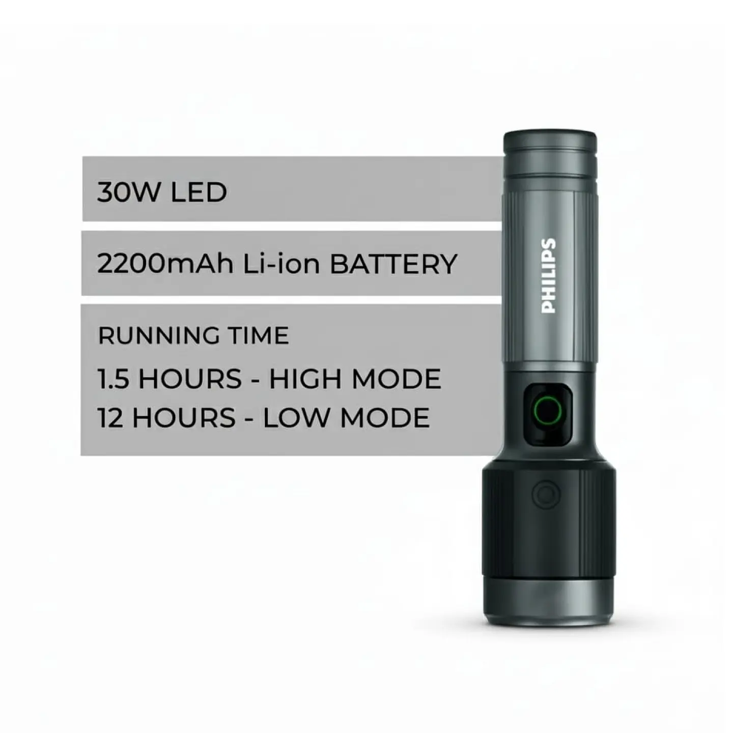 Linterna LED Recargable 30W 1450lm SFL5141 Philips 2