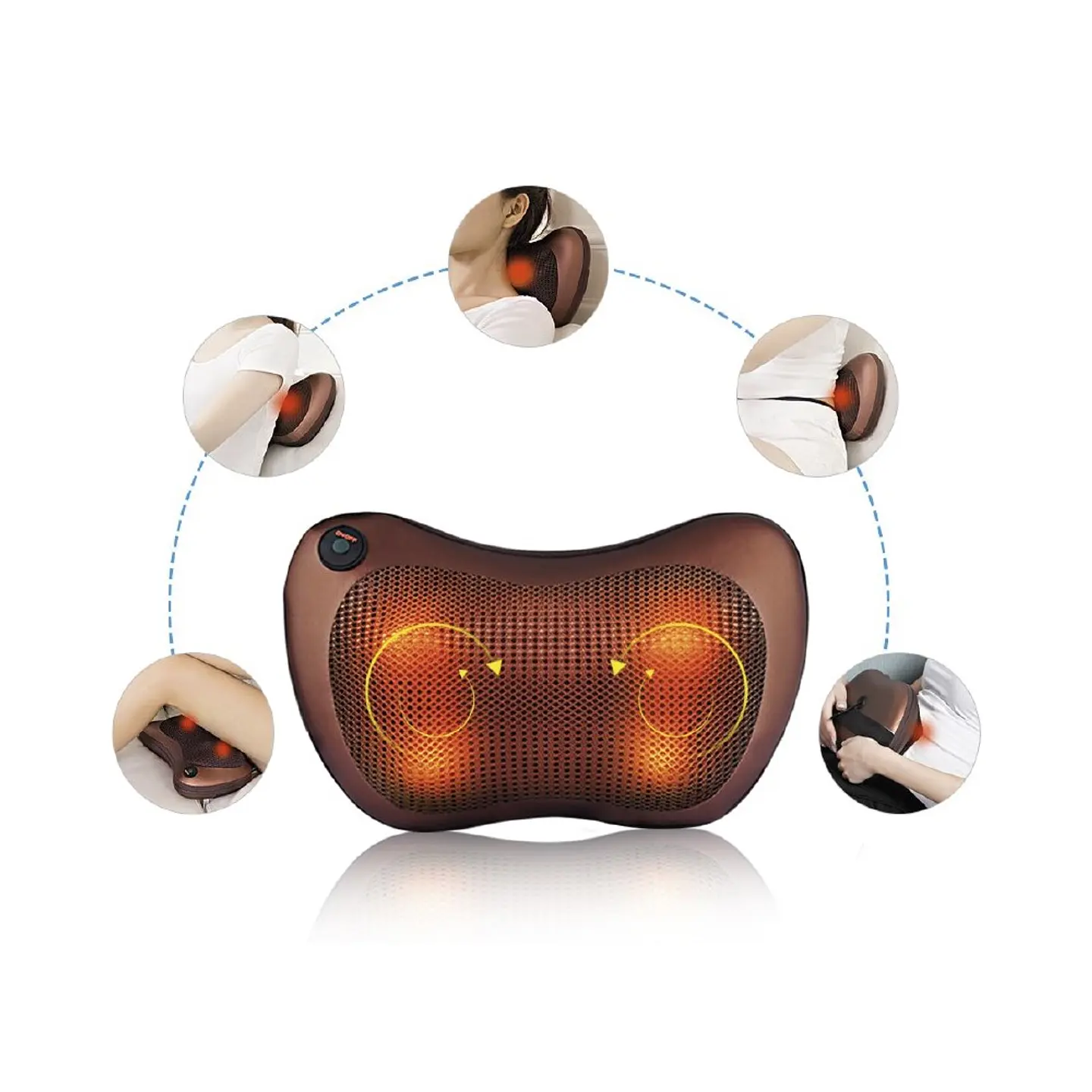 Almohada Masajeadora 4 Cabezales Terapia Magnética  3