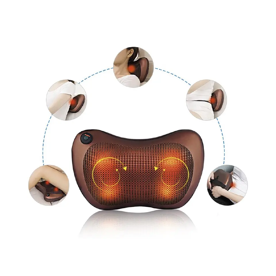 Almohada Masajeadora 4 Cabezales Terapia Magnética  3