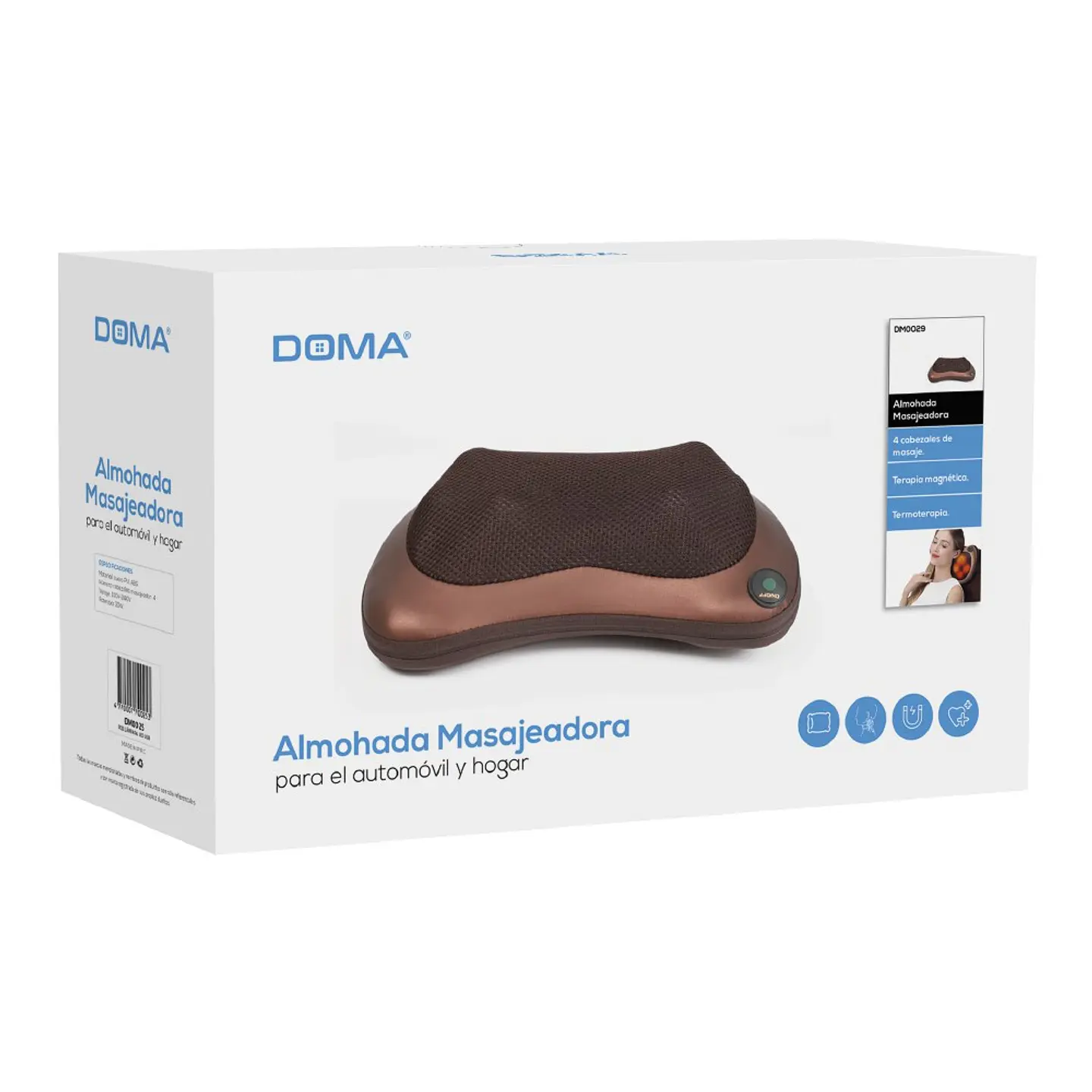 Almohada Masajeadora 4 Cabezales Terapia Magnética  5