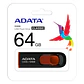 Pendrive 64GB Adata C008 Usb Negro/Rojo Classic - Miniatura 2