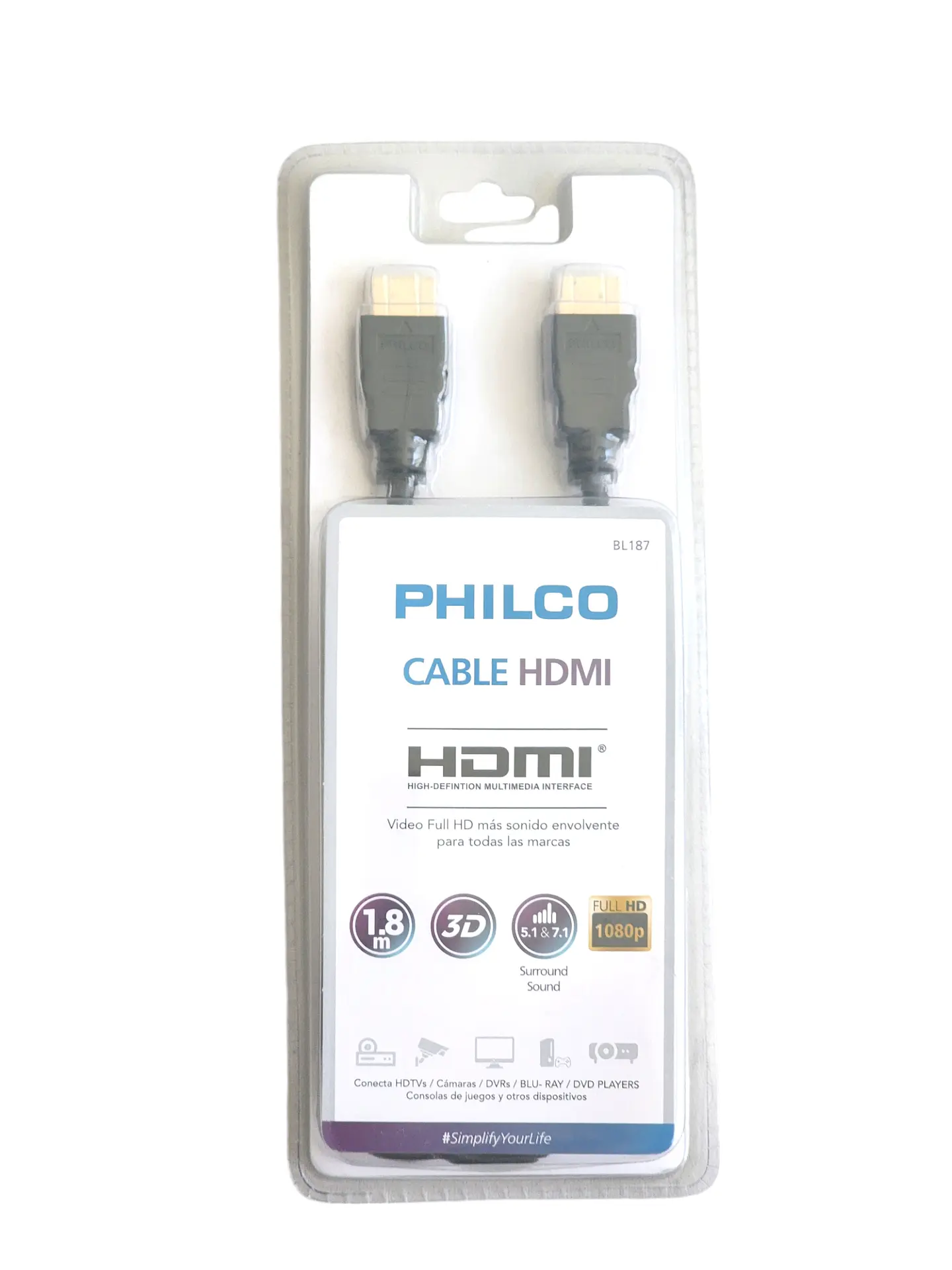 Cable Hdmi 1.8mts Philco Full HD v1.4 2