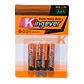 Pack 4 Pilas Kingever AAA Carbon Battery R03 - Miniatura 1
