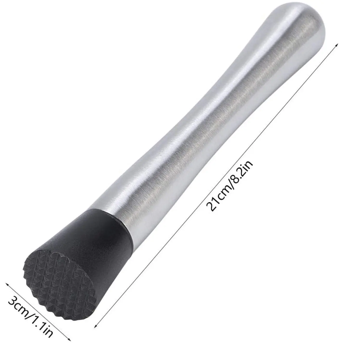 Mortero Triturador Profesional de bar Muddler coctelería 20cm 5