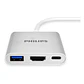 Adaptador Usb-c A Hdmi/usb Philips 3 En 1 - Miniatura 3