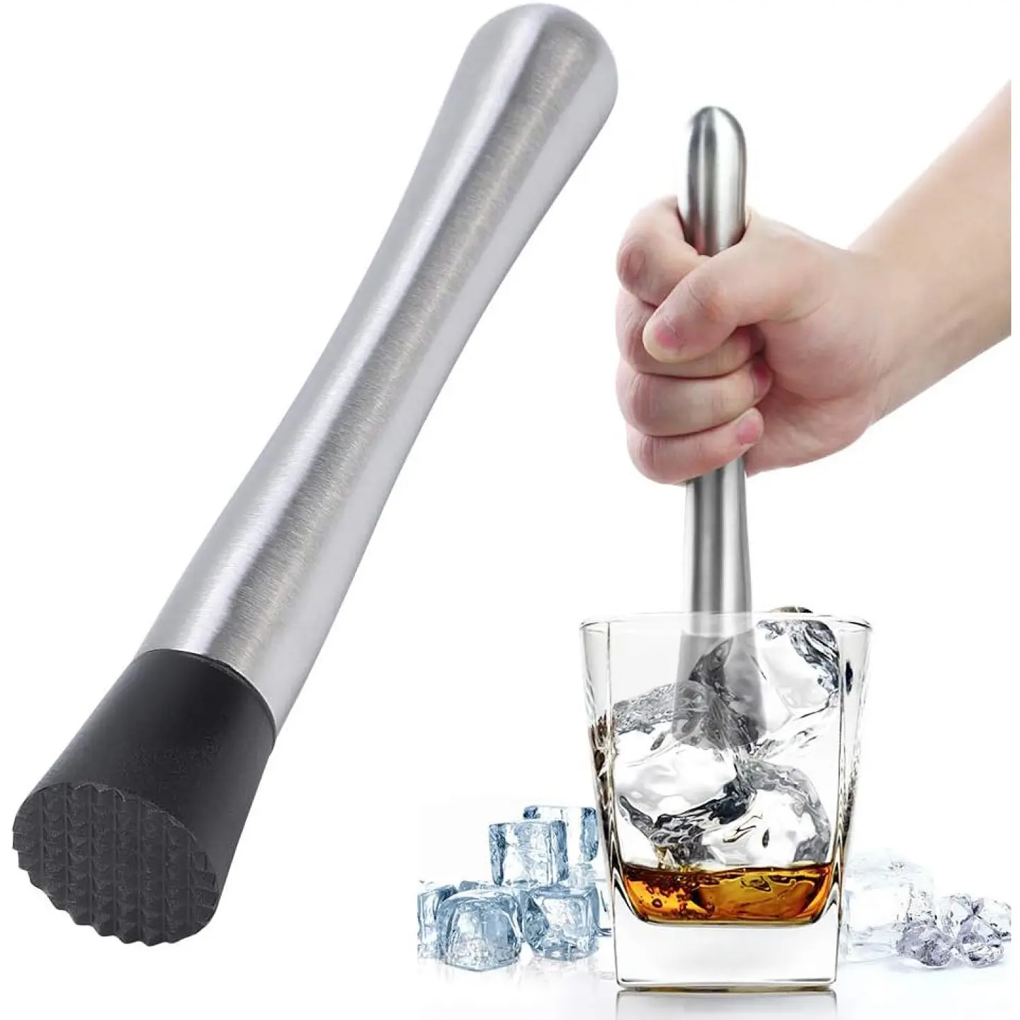 Mortero Triturador Profesional de bar Muddler coctelería 20cm 7