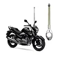 Antena Corta Hilo Curado Moto Retráctil Plateado - Miniatura 4
