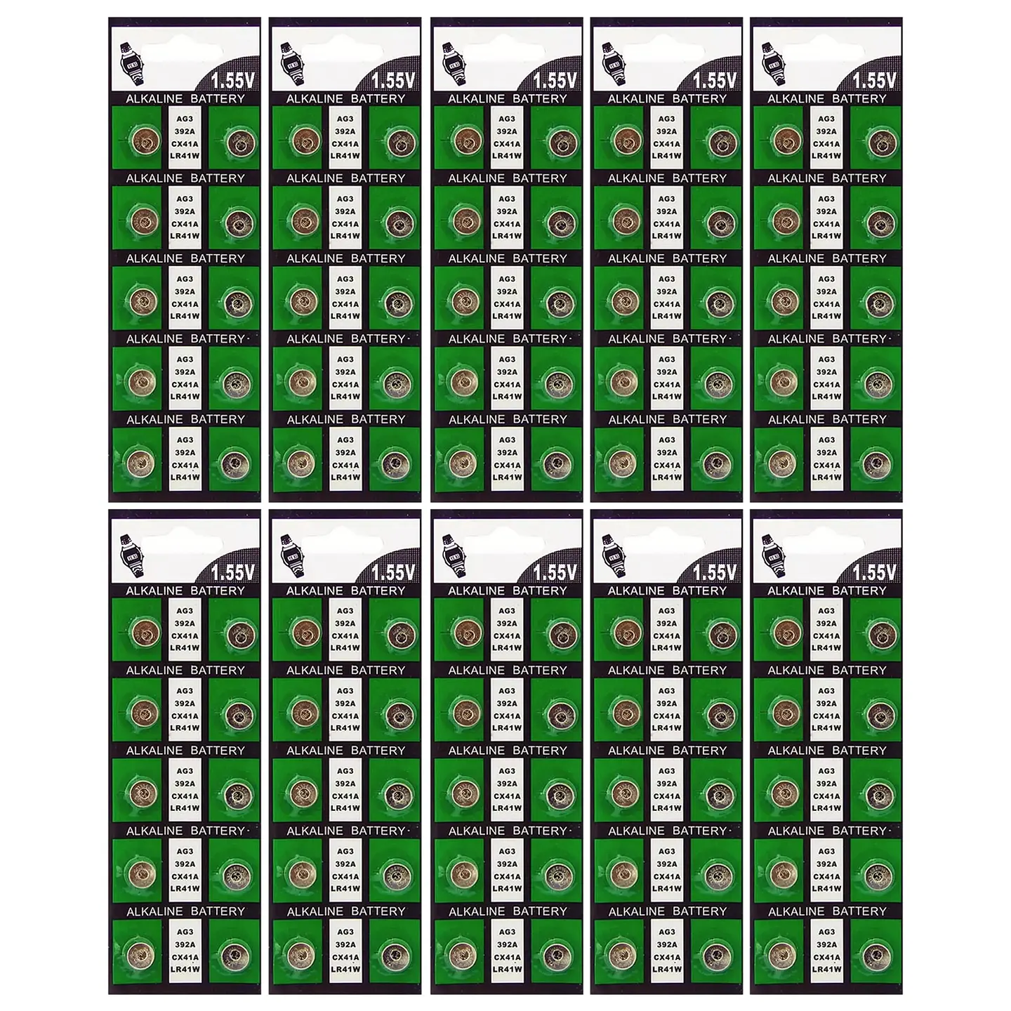 Pack 200 Pilas Ag3 Lr41 1.55v Alcalina Batería 2