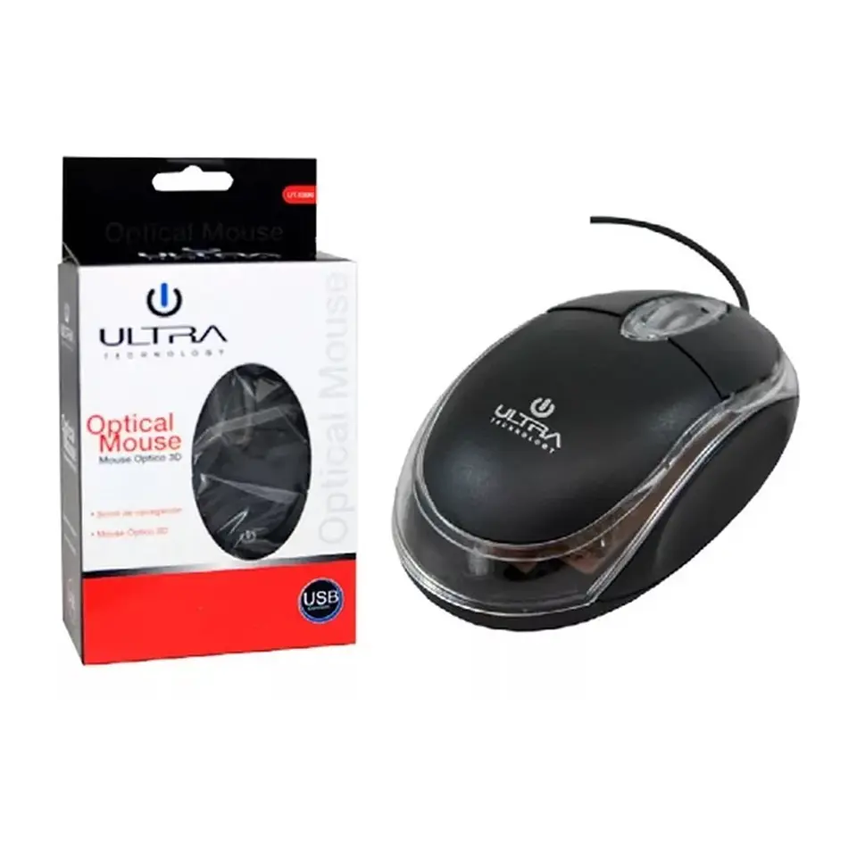 Mouse Óptico Ultra USB Ut-120un Negro 2