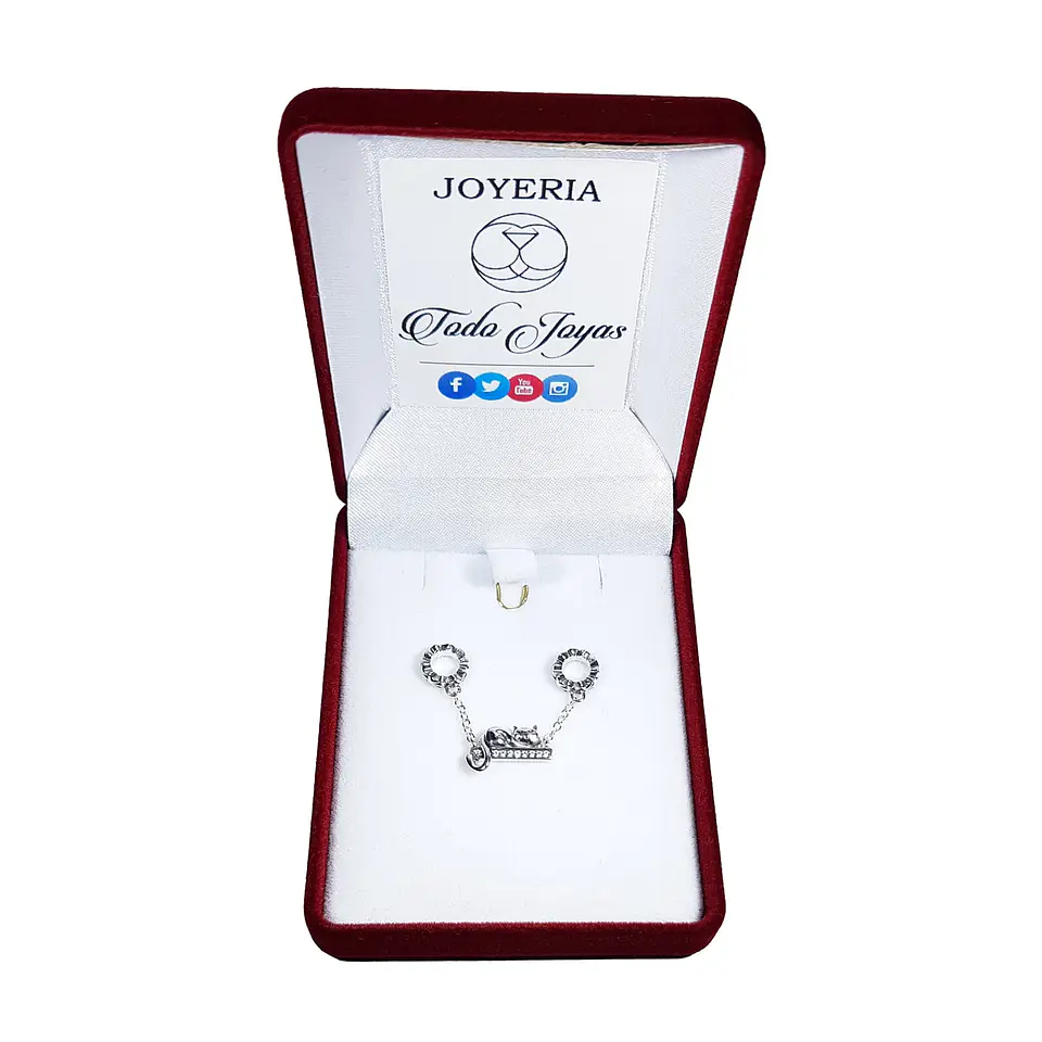 Charm Dije Plata 925 Gato Acostado 2