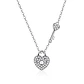 Collar Plata 925 Corazon y Llave - Miniatura 1
