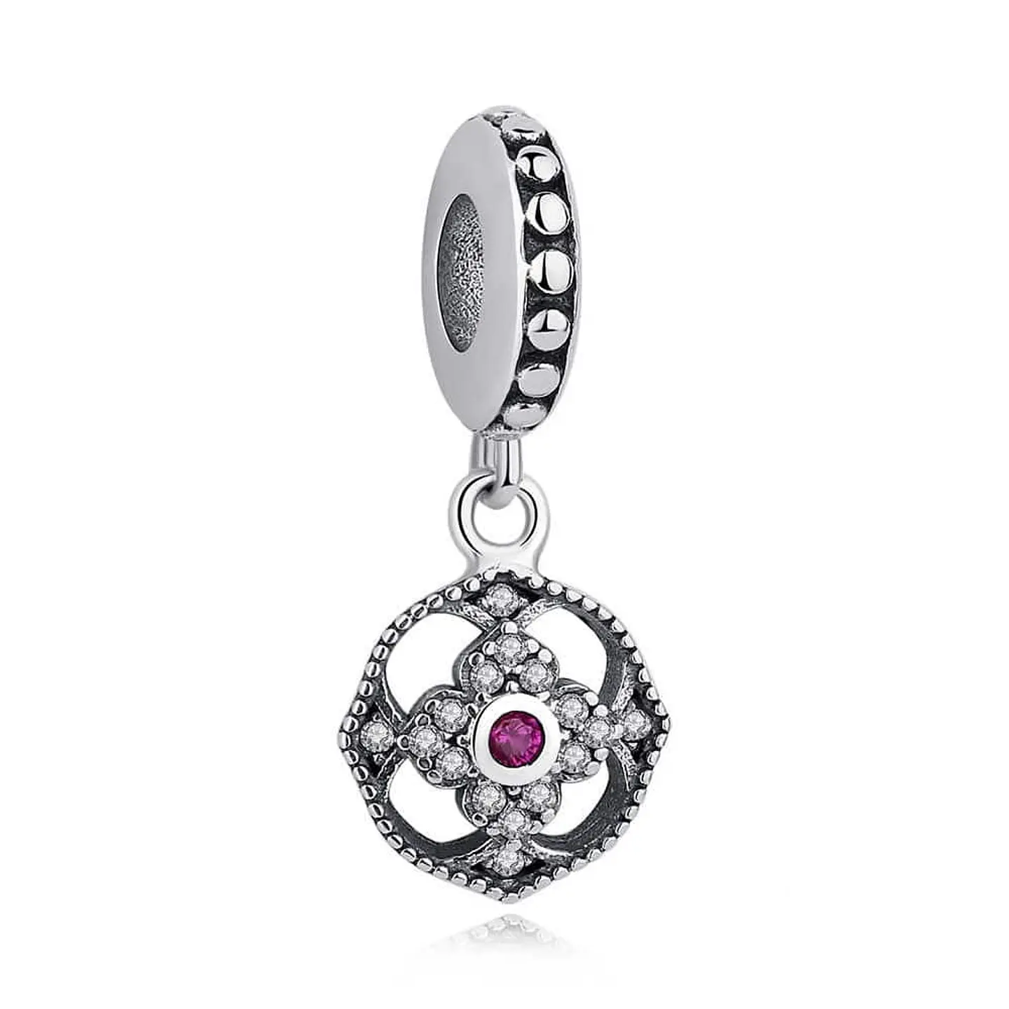 Charm Dije Plata 925 Rosa Circones 1