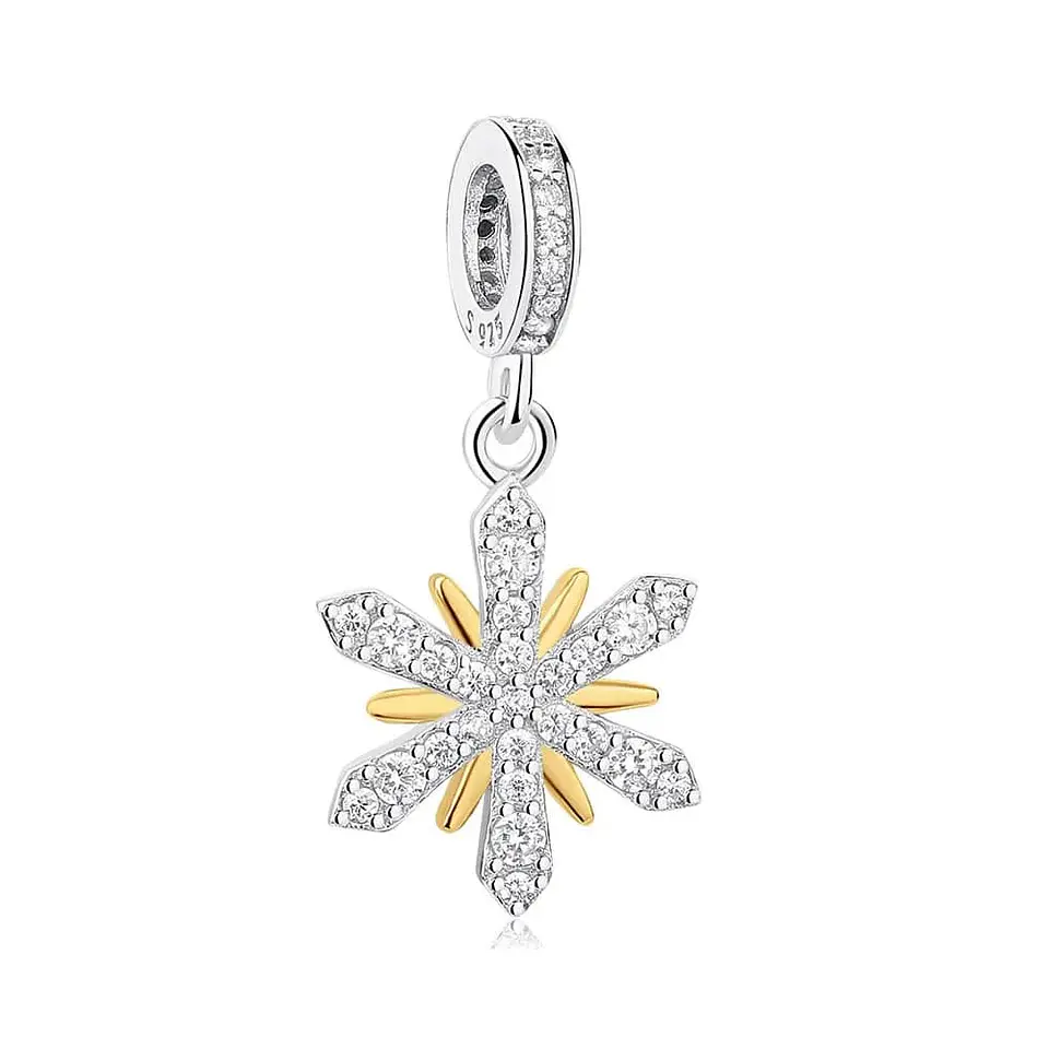 Charm Dije Plata 925 Copo de Nieve 1