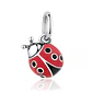 Charm Dije Plata 925 Mariquita Roja - Miniatura 1