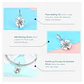 Charm Dije Plata 925 Trebol Plateado Circon - Miniatura 6