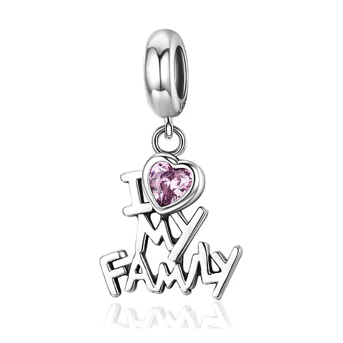 Charm Dije Plata 925 Amo a Mi Familia