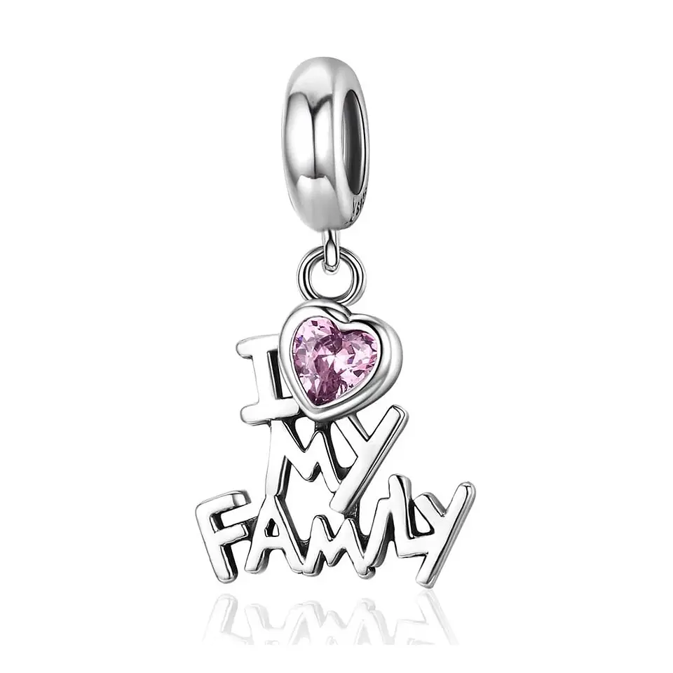 Charm Dije Plata 925 Amo a Mi Familia 1