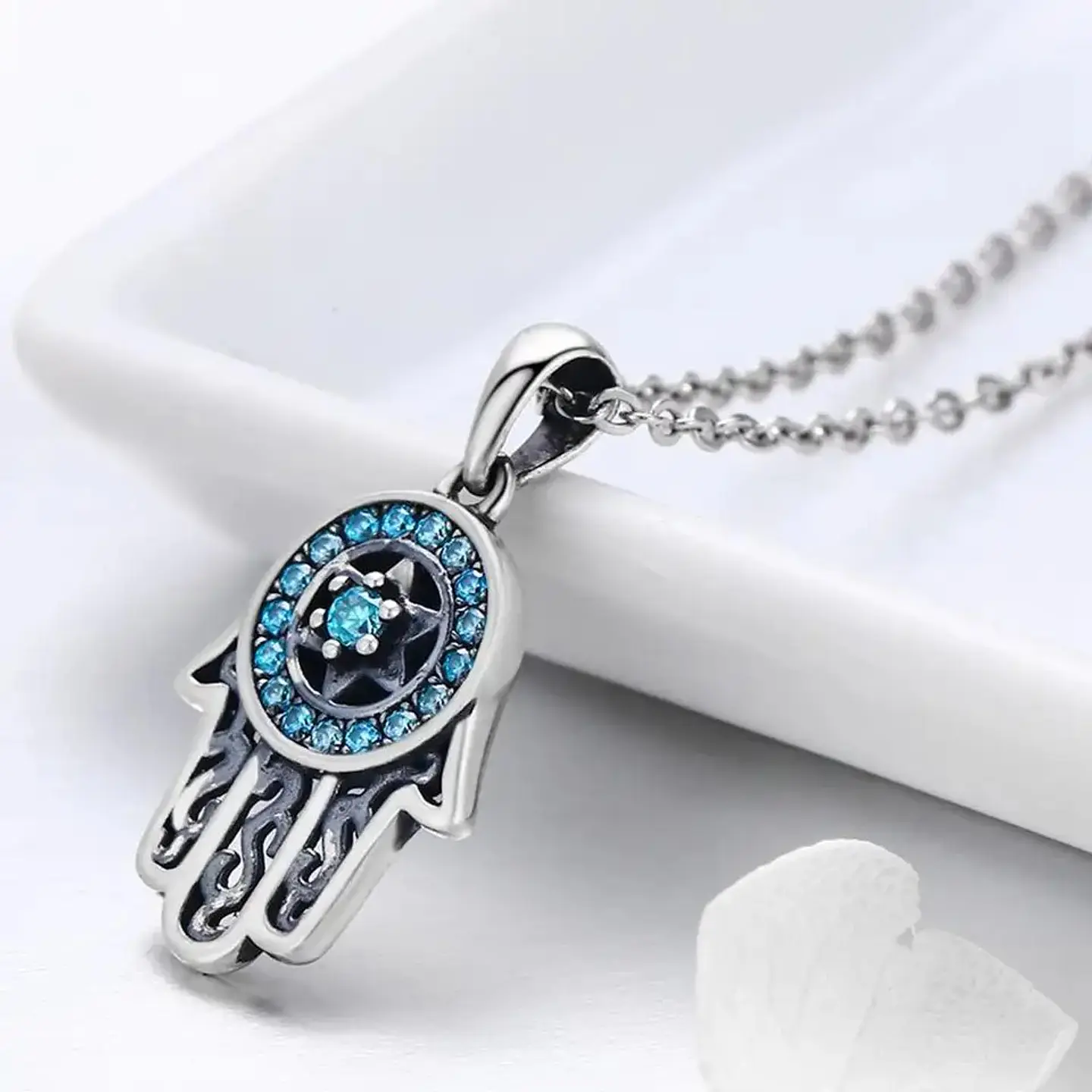 Collar Plata 925 Hamsa Mano de Fatima 3