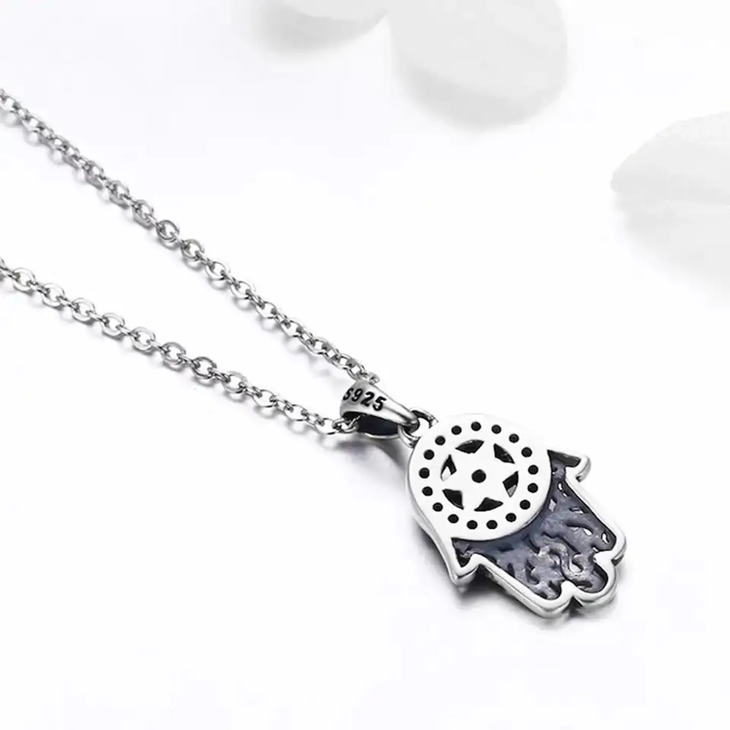 Collar Plata 925 Hamsa Mano de Fatima 4