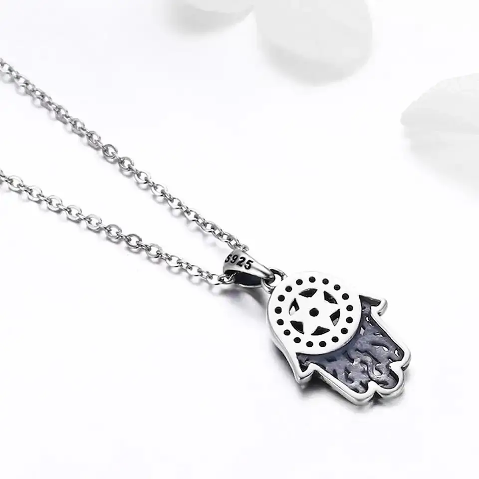 Collar Plata 925 Hamsa Mano de Fatima 4