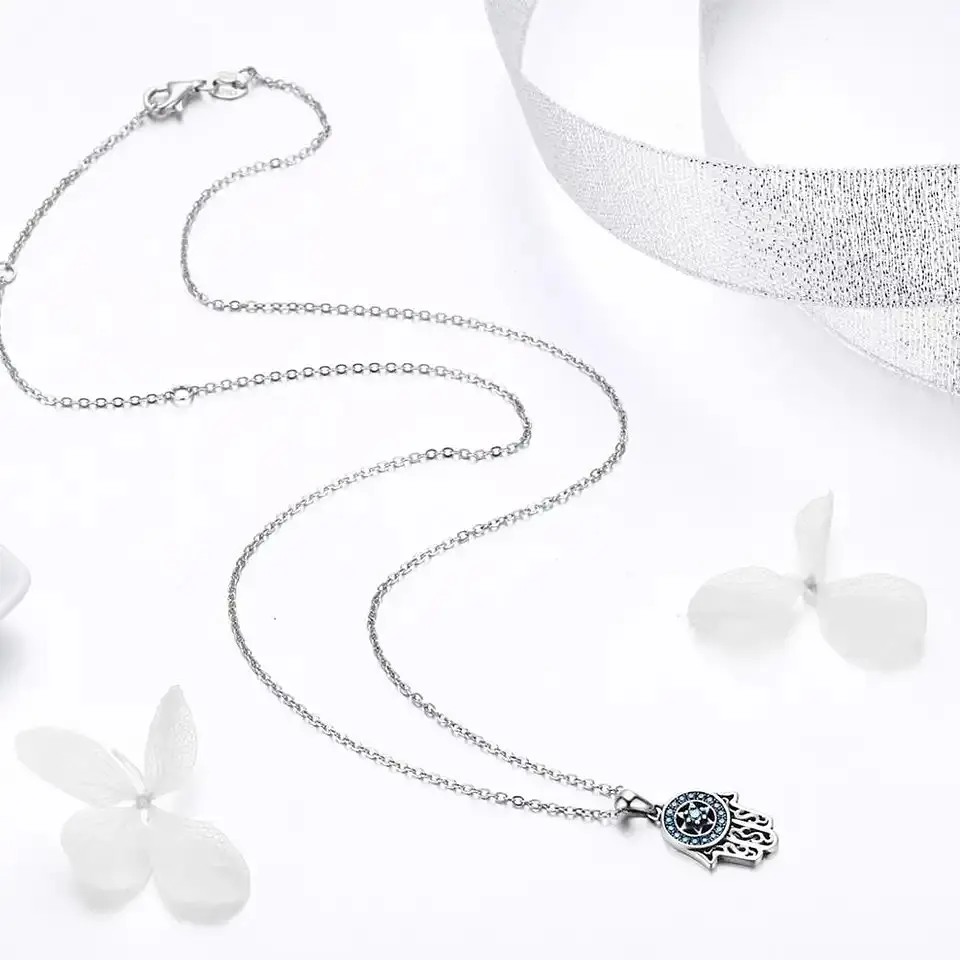 Collar Plata 925 Hamsa Mano de Fatima 5