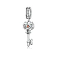 Charm Dije Plata 925 Llave Elegante - Miniatura 1
