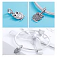 Charm Dije Plata 925 Buho Circones - Miniatura 3