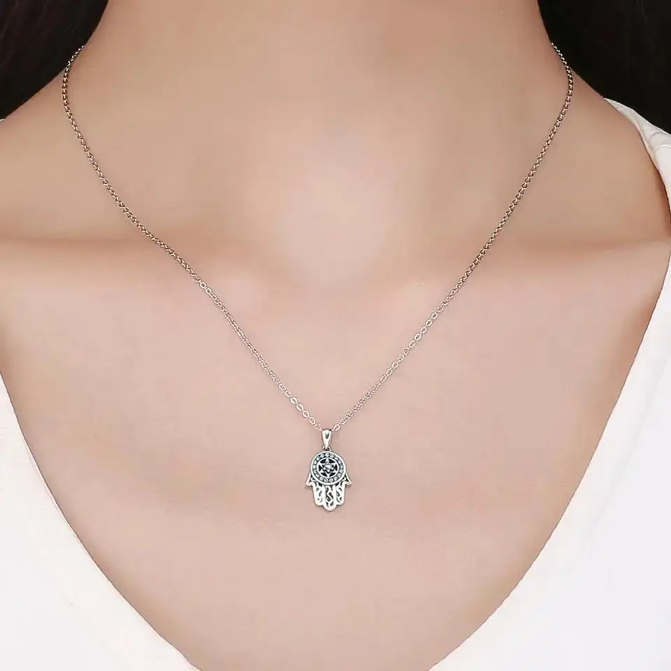 Collar Plata 925 Hamsa Mano de Fatima 6