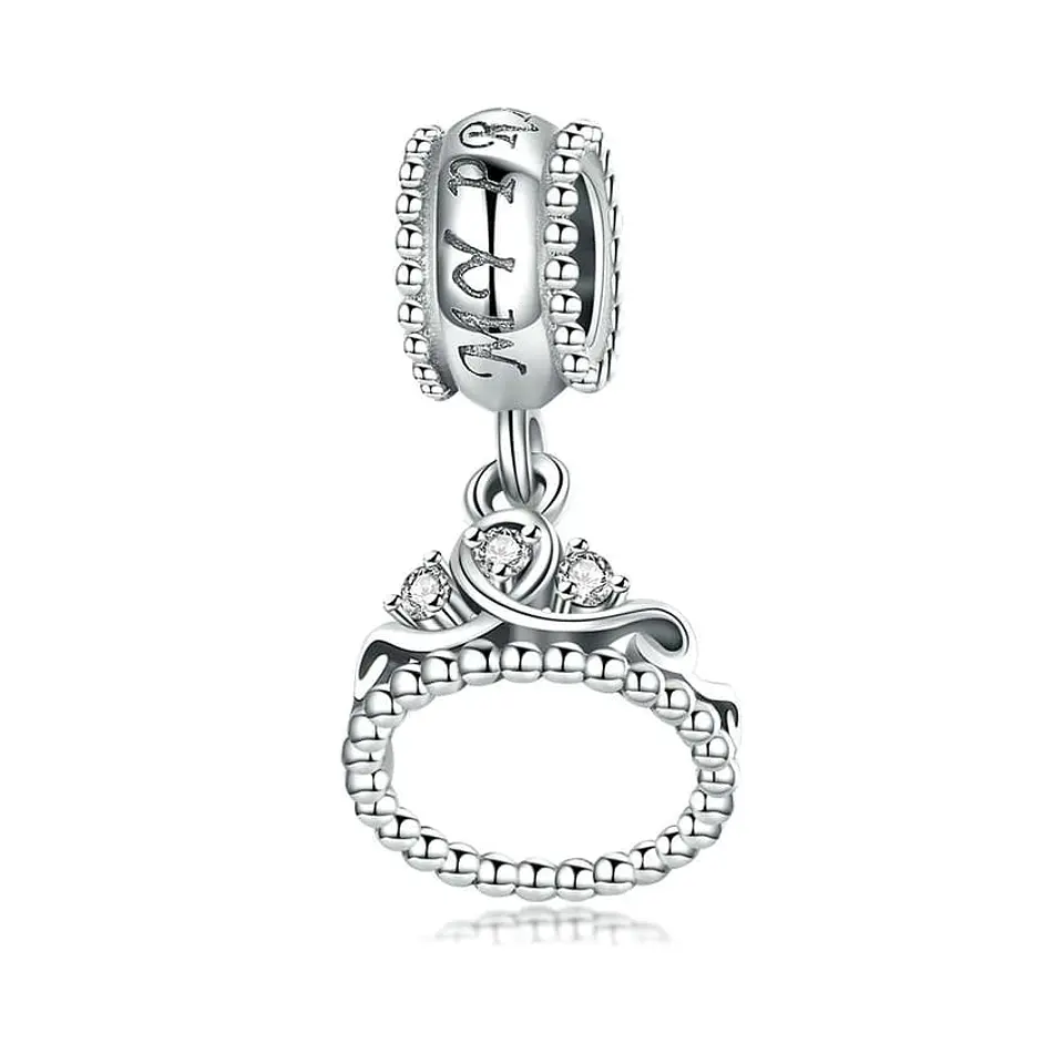 Charm Dije Plata 925 Corona Princesa 1