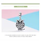 Charm Dije Plata 925 Buho Circones - Miniatura 6