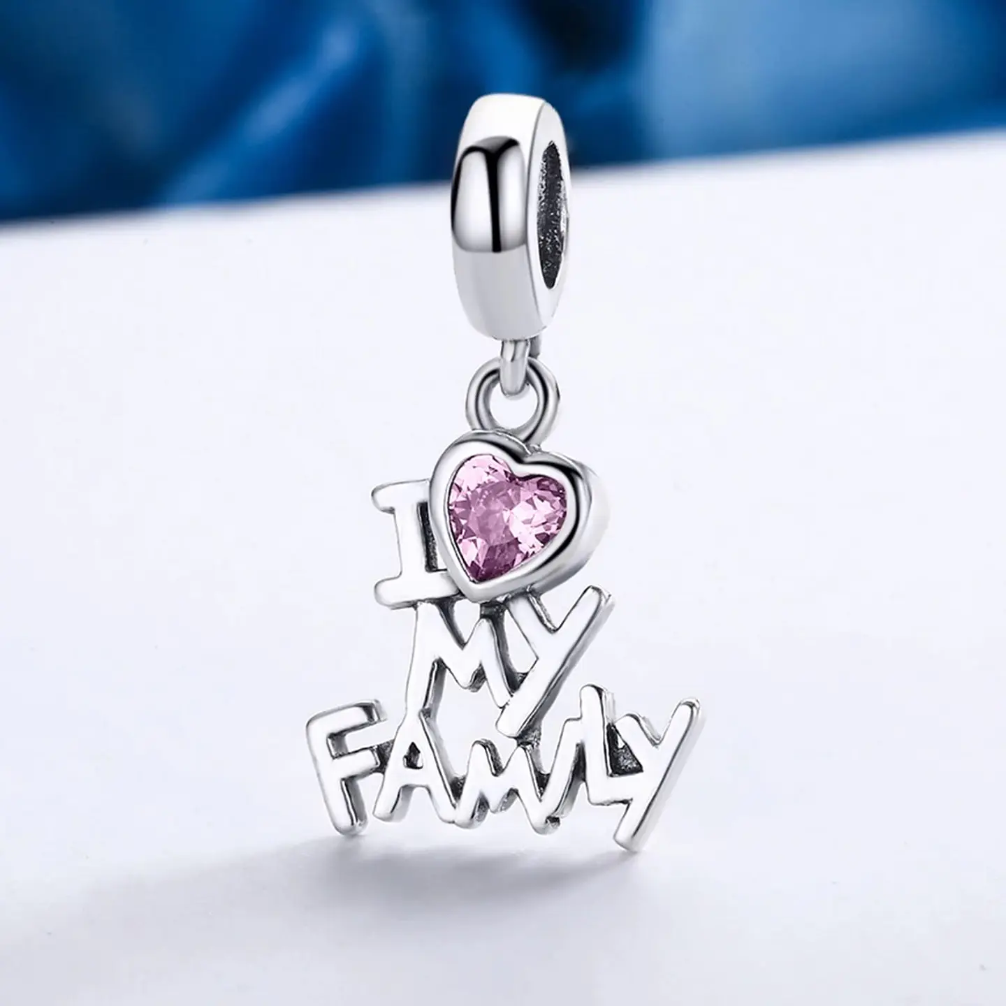 Charm Dije Plata 925 Amo a Mi Familia 6