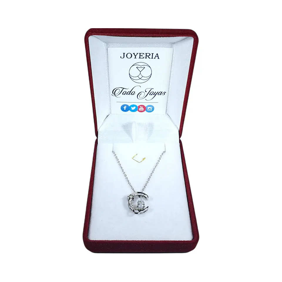 Collar Gato y Luna Circones Plateado 2