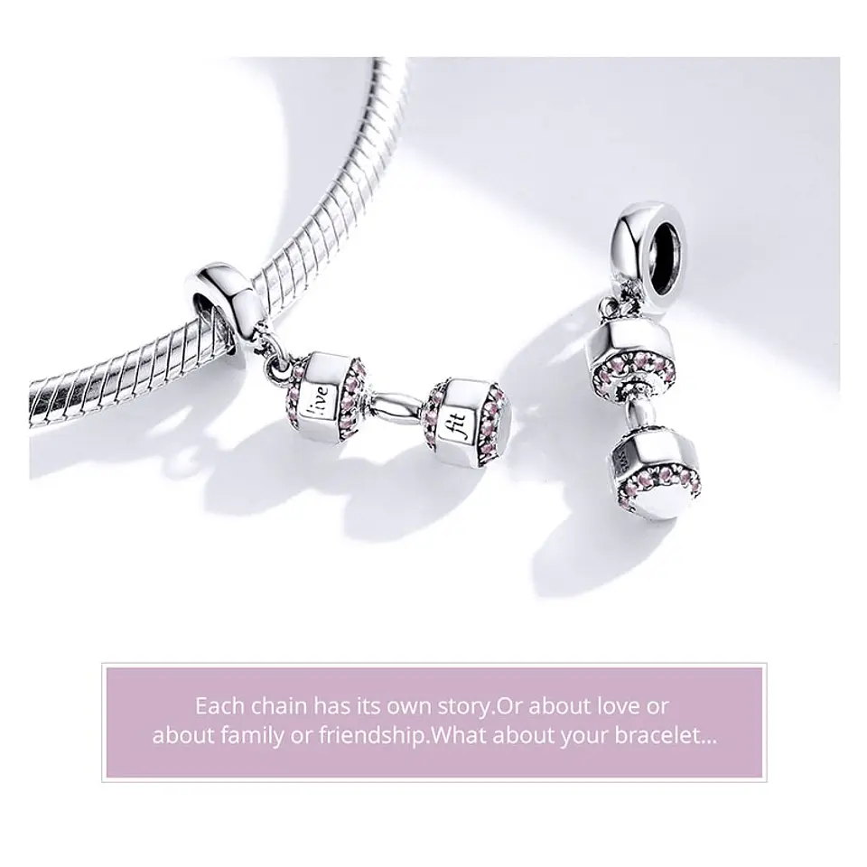 Charm Dije Plata 925 Pesa Liv Fit 5