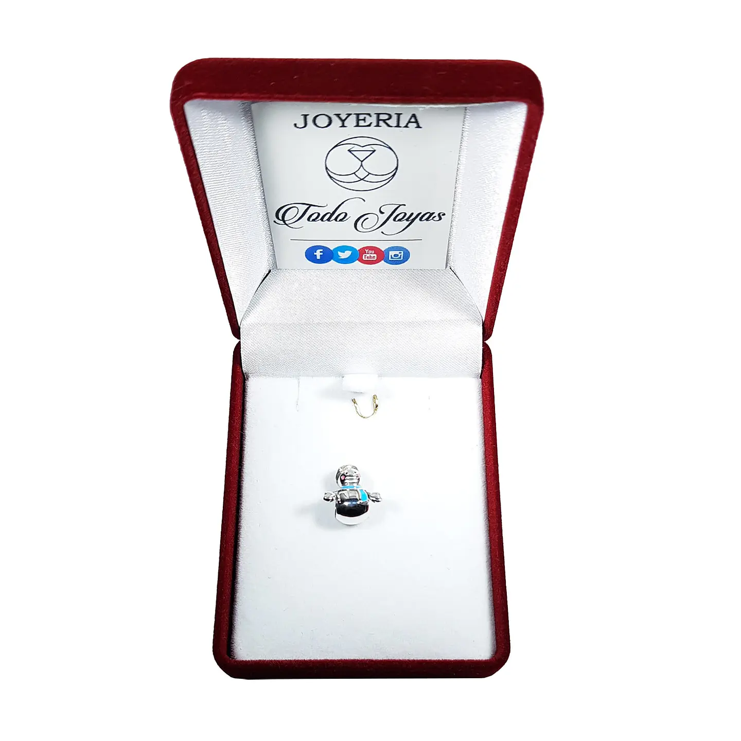 Charm Dije Plata 925 Muñeco de Nieve 2
