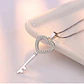 Collar Llave Corazon Circones Plateado - Miniatura 3
