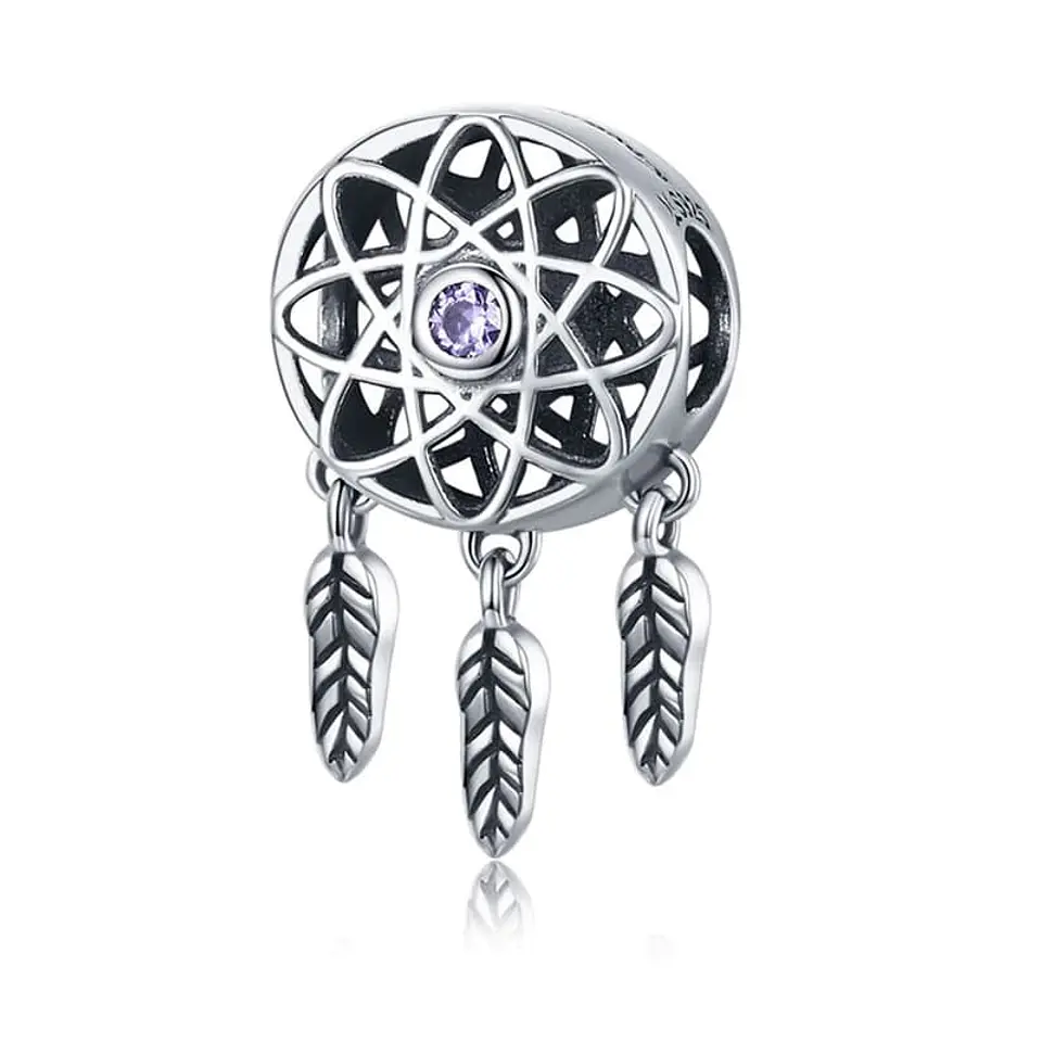 Charm Dije Plata 925 Atrapa Sueños Circular 1