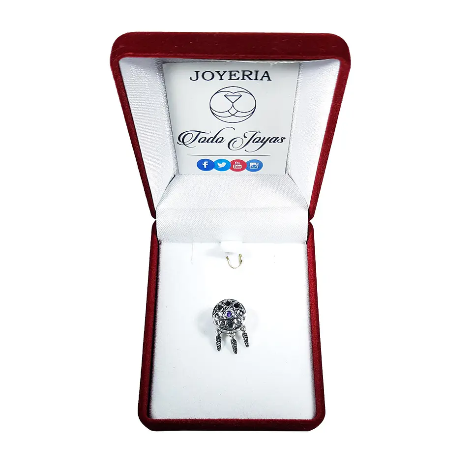 Charm Dije Plata 925 Atrapa Sueños Circular 2
