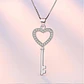 Collar Llave Corazon Circones Plateado - Miniatura 5