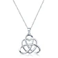 Collar Corazon Nudo Celta Plateado - Miniatura 1
