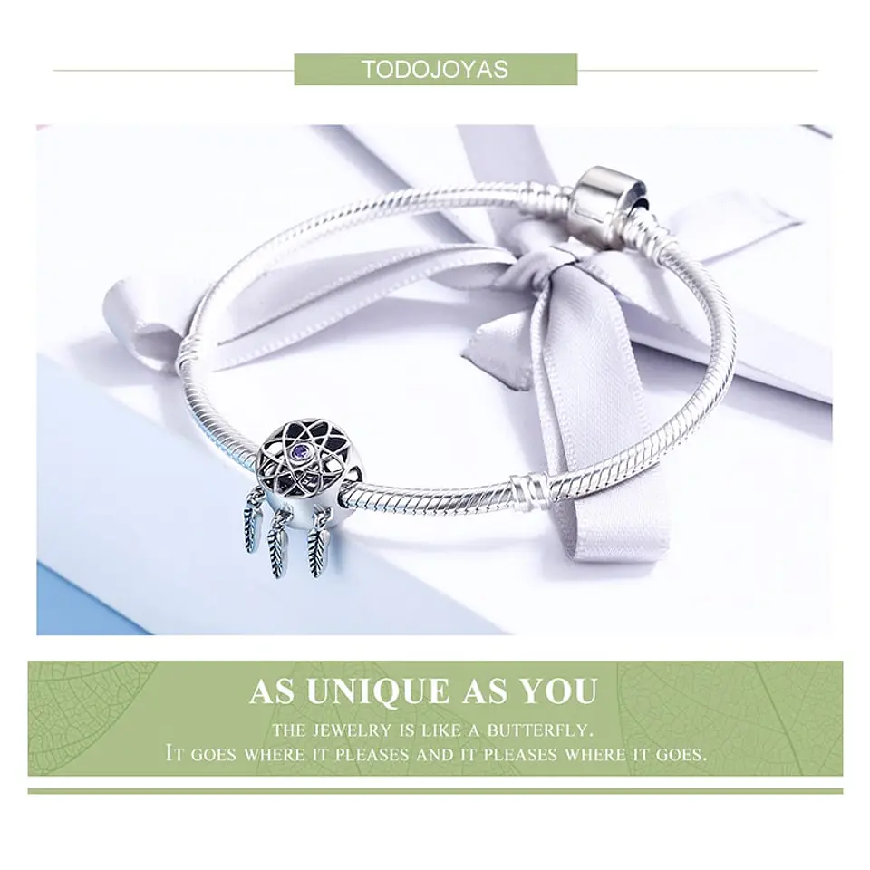 Charm Dije Plata 925 Atrapa Sueños Circular 4