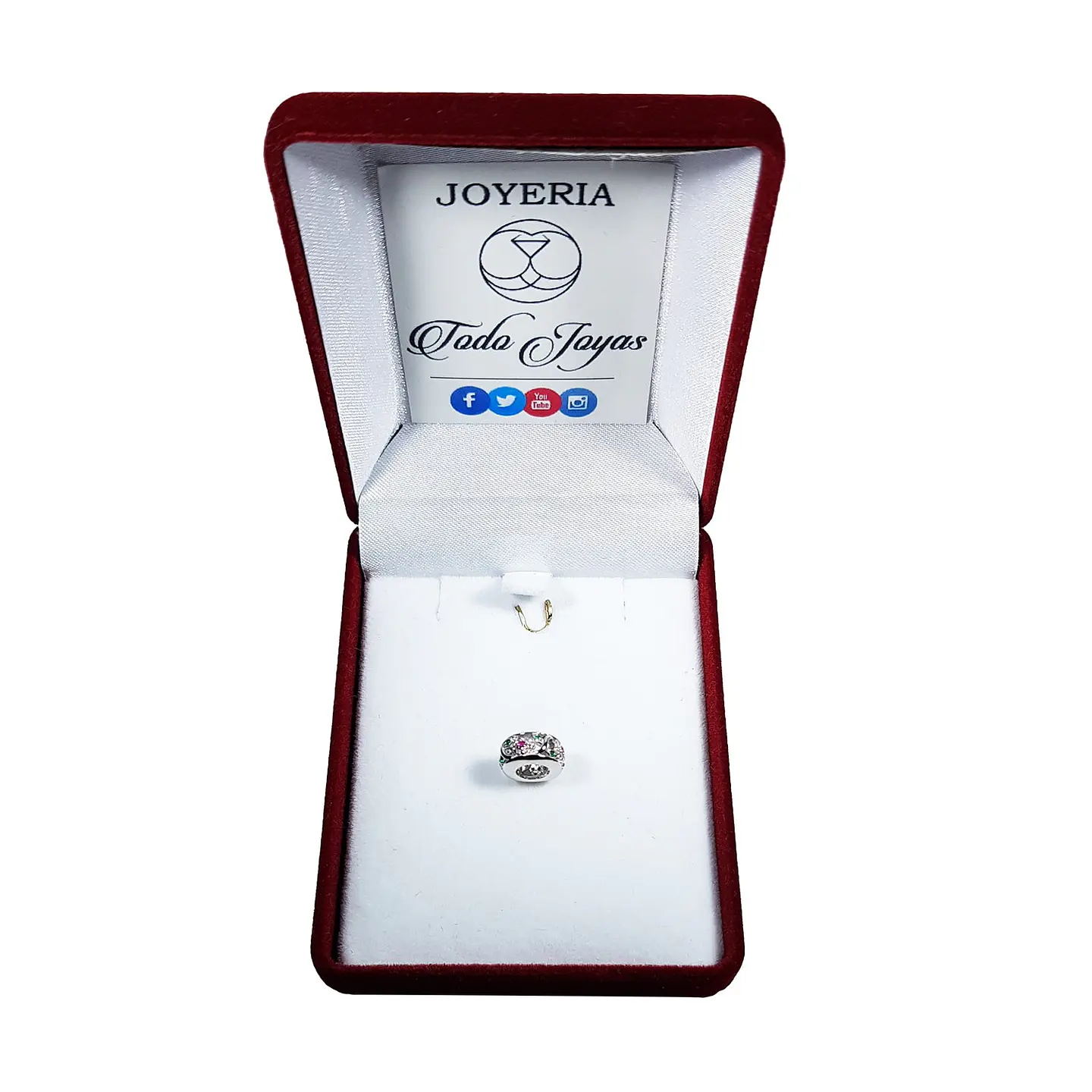Charm Dije Plata 925 Separador Flores 2