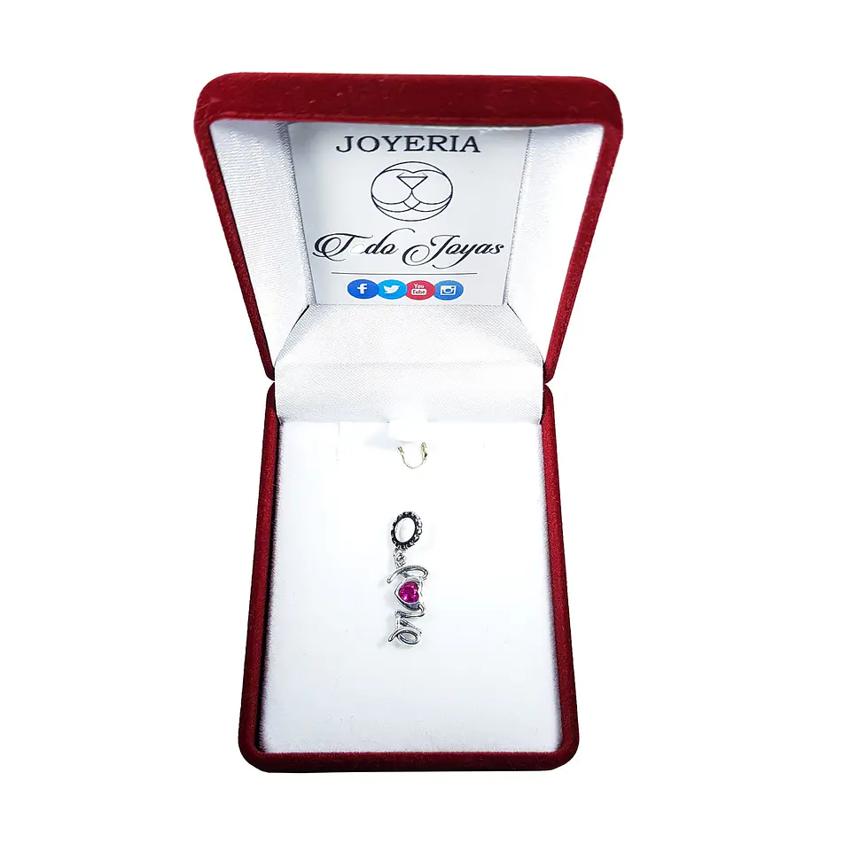 Charm Dije Plata 925 Love Corazon 2