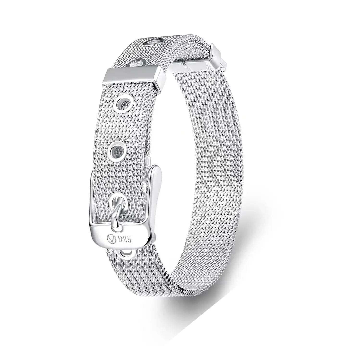 Pulsera Estilo Cinturon Plateada 1