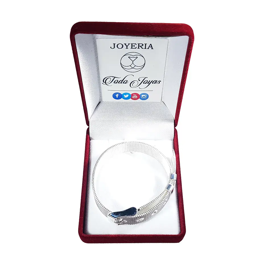 Pulsera Estilo Cinturon Plateada 2