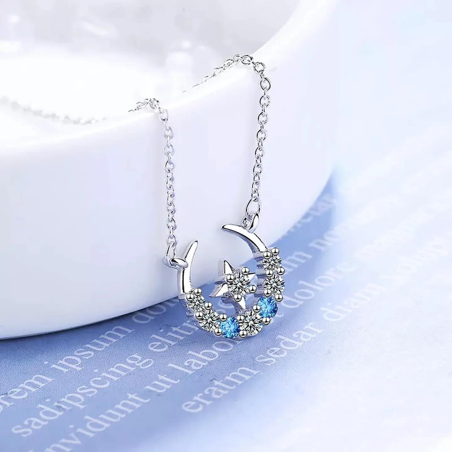 Collar Luna y Estrella Circones Plateado 3