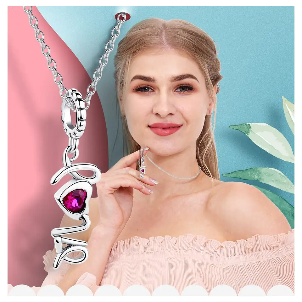 Charm Dije Plata 925 Love Corazon 5