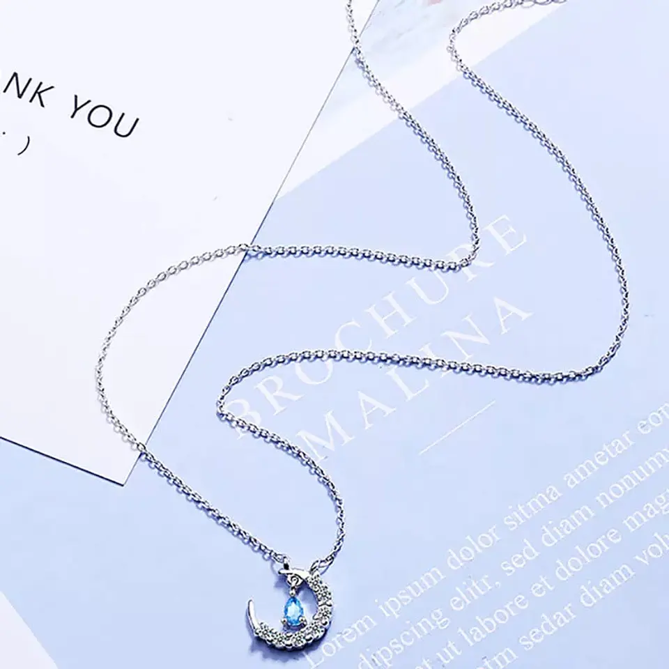 Collar Luna y Estrella Circones Plateado 5