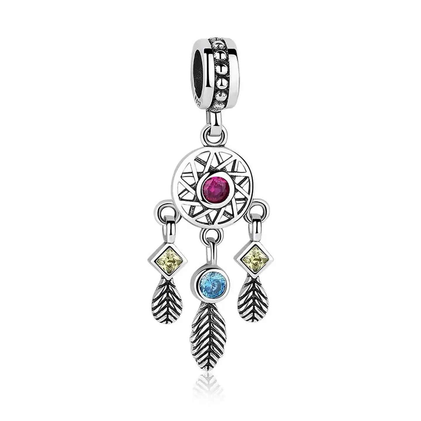 Charm Dije Plata 925 Atrapa Sueños Colores 1